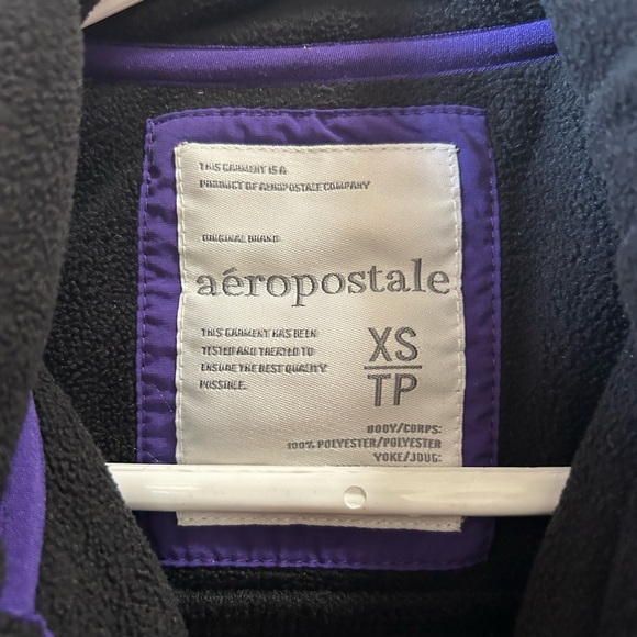 Aeropostale Ladies Black size XS Fleece Jacket - Picture 3 of 4